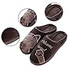Rojeam Ladies Girls Cute Cat Animal Character Slippers Slip On Novelty Plush Warm Slippers Christmas Women Men Shoes Label 40-41 Brown #3
