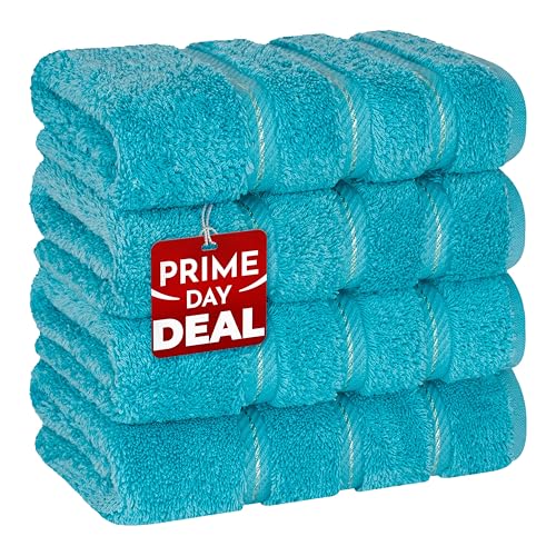 American Soft Linen 100% Cotton Luxury Turkish Towels, 4 PC Hand Towel Set