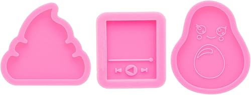 Miniatura 3 de AMZTOART 3 moldes de silicona brillante para teléfono, moldes de carrete de insignia con forma de mini reproductor de música y molde de resina de