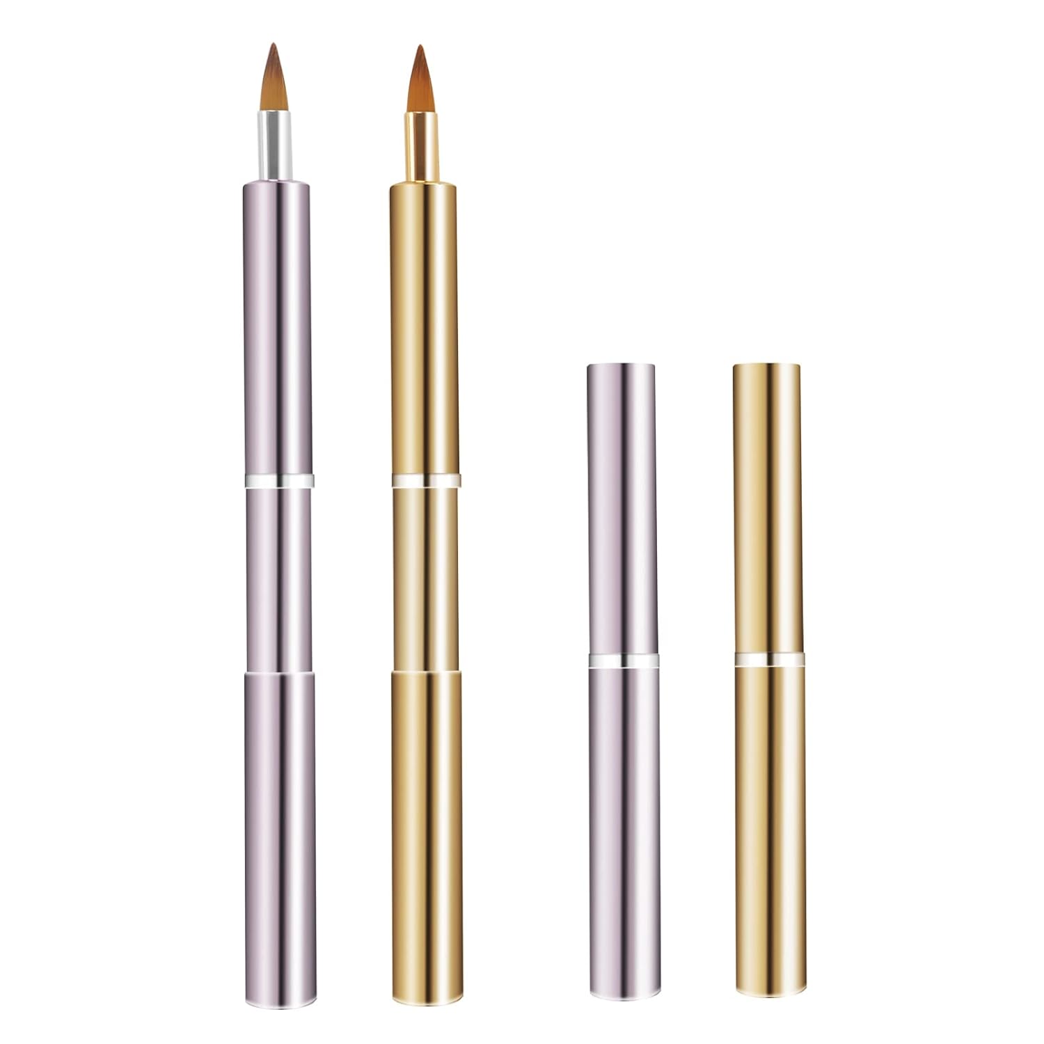 Unaone 2 PCS Lip Brush for Lipstick, Portable Retractable Lip Brush Applicators for