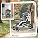 PawHut Hundewagen Hundebuggy klappbar für große Hunde & Katzen bis 30 kg Katzenbuggy mit Kissen Netzfenstern Türen Aufbewahrungstasche Katzenwagen Buggy Dunkelgrau