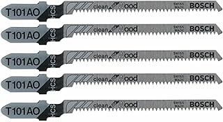 Bosch T101AO 5 pc. 3-1/4 in. 20 TPI Clean for Wood T-Shank Jig Saw Blades