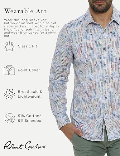 Robert Graham Men's Delray Long Sleeve Knit Shirt2