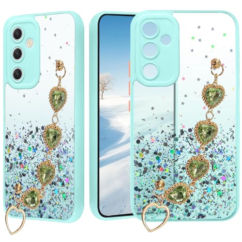 Coque Samsung A25 5G rose à paillettes pour femme active