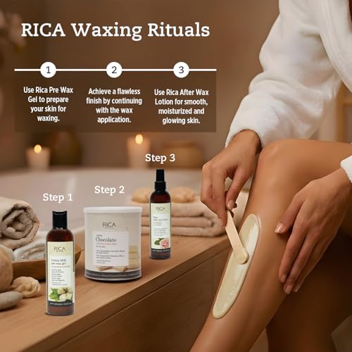 Image of RICA women Liposoluble Waxing with Kit, 800g (White Chocolate, pack of 1)