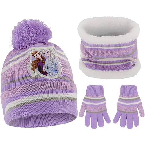 Disney Frozen Girls Toddler Winter Hat, Scarf and Mittens Set 2-4 Or Frozen Elsa & Anna Hat, Scarves and Kids Gloves Sets 4-7
