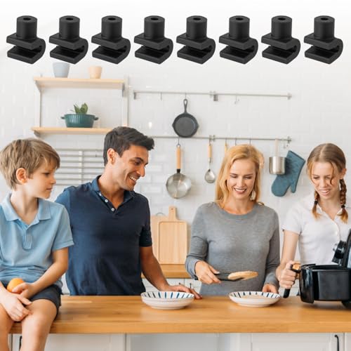 Image of 8pcs Snap Handle Connector for Rev-A-Shelf Trash Cans, Black Trash Can Lock Replacement Trash Can Snap Connector Compatible with Rev-A-Shelf Trash Can & Kitchen Cabinet Organizer for Pots