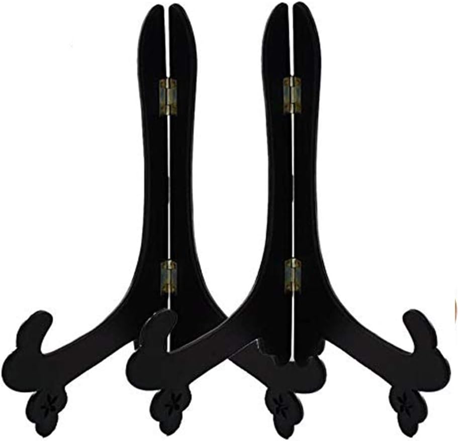 Artliving Black 14.5" Tall Wood-like Plastic Easels Display Stands Large Picture Frame Stand Holder-Set of 2