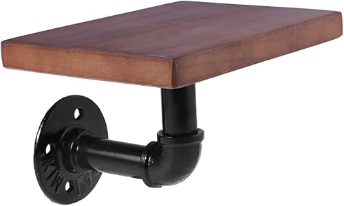 Estantería rústica de madera para almacenamiento de madera, estantes montados en la pared, estantes de montaje en pared, decoración de pared,