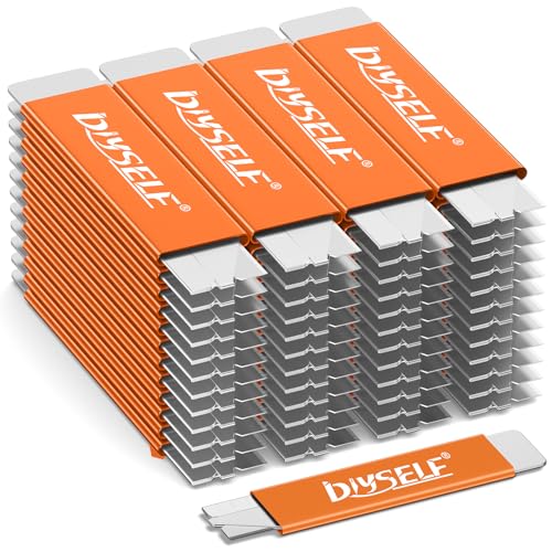 Image of DIYSELF 48 Pack Utility Knife, Single-Edge Box Cutters with Locking Blade