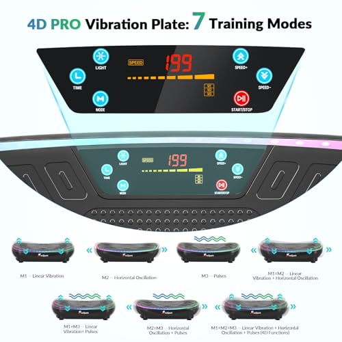 Image of Vibration Plate Exercise Machine, 2026 EvoSpark Dual Motor Vibration Plate for Lymphatic Drainage, 3D & 4D Whole Body Vibration Plates for Weight Loss, Shaker Workout Equipment for Women Men Home