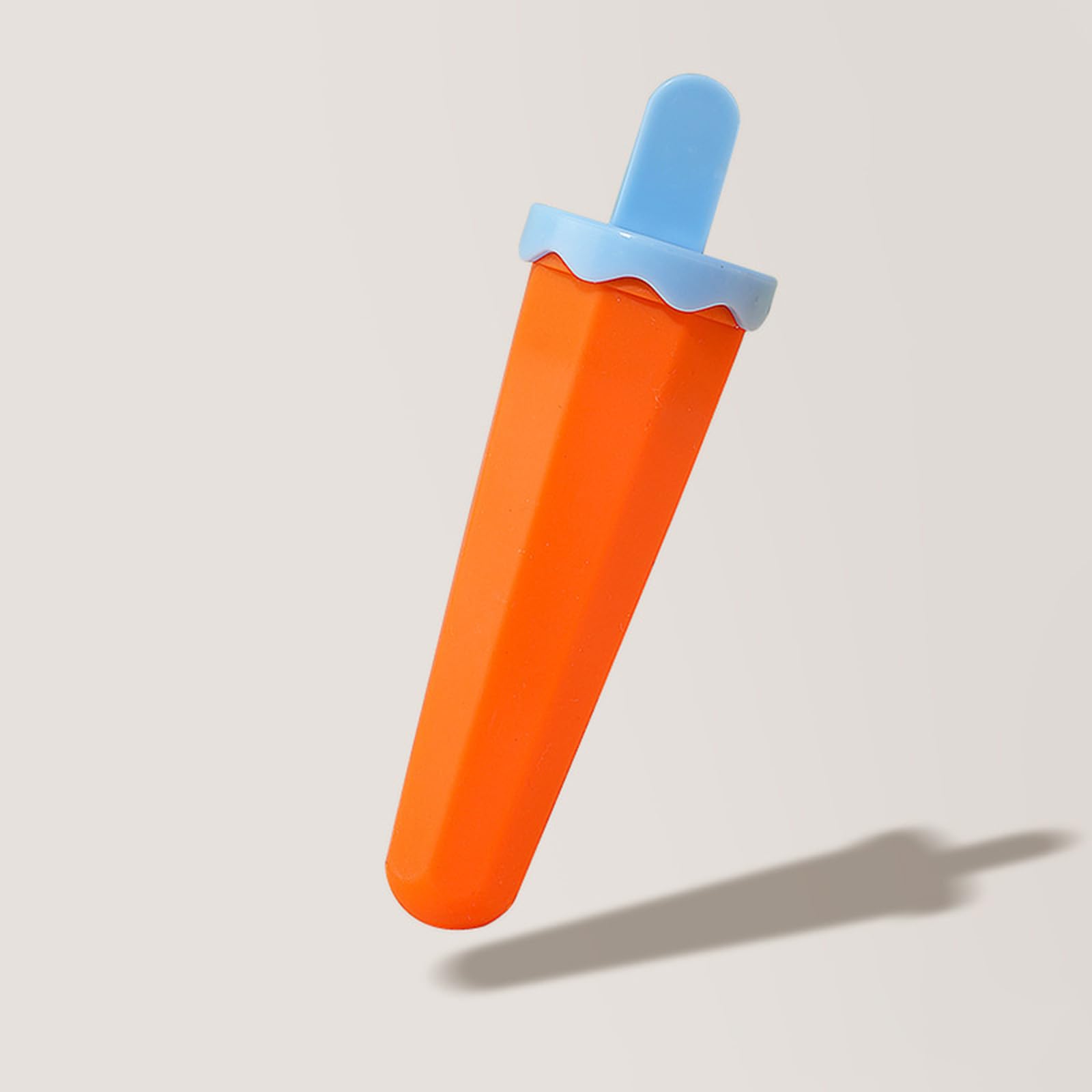 5 moldes de silicona for paletas de hielo de fácil liberación con protección contra goteo, reutilizables, fáciles de usar.,Moldes para helados(Orange)