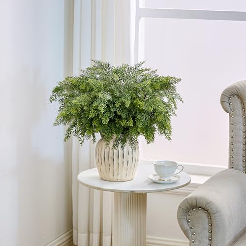 MEUIS クリスマス リアルタッチ 杉の茎 - リアルな人工人工緑松の枝 花瓶フィラーとホリデーホームデコレーション用 長さ20インチ 8個 [5]