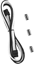 CableMod E-Series Classic ModMesh Sleeved 8-pin PCI-e Cable for EVGA G/G+ / P/P+ / T (Black + White, 60cm)