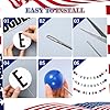 Simgoing Giant Friendship Bracelet Garland Kit DIY Banner with Letter Ball Jumbo in My Birthday Era Decorations for Classroom Graduation Party Supplies Photo Booth Backdrop(White, Red, Blue) #3