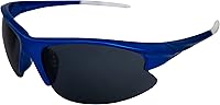 Vista 1 de AlterImage Scout Wraparound - Lentes de sol retro para deportes y motocicleta para hombres o mujeres, montura azul sin montura con puntas de goma