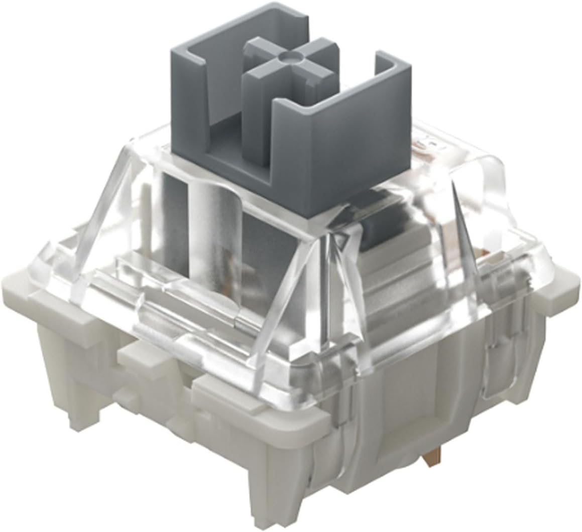 G Pro 3.0 Silvery Switch, Suitable for Mechanical Keyboards, 5-pin Linear/pre Lubricated/pin Enhanced Switch Compatible with PCB hot swapping (70)