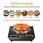 Induction Cooktop 1800W Portable Electric Stove Countertop, 8 Preset Functions & Temp Settings, 2 Cooking Modes, Timer, Child Lock for Tiny Kitchen, Apartment, Camping, RV Countertop Burner - Image 5