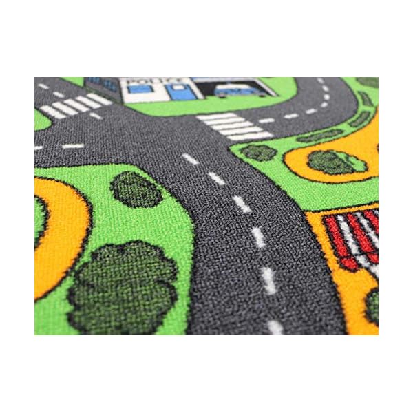 Primaflor - Ideen in Textil Kinderteppich Spielteppich Stadt Straßenteppich - 140 x 200 cm Spielmatte, Verkehrsteppich… – Bild 5