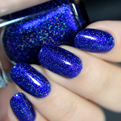 Image of ILNP Downpour - Bold Indigo Blue Holographic Nail Polish