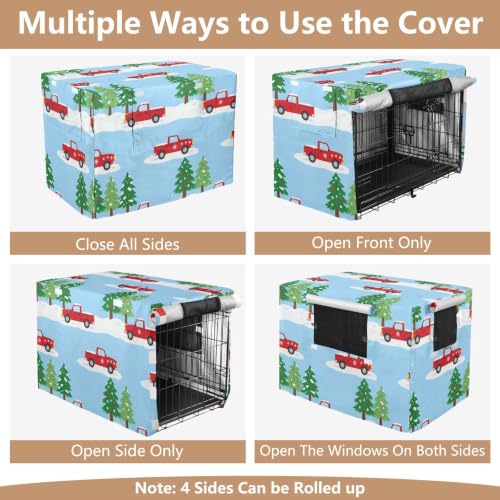 Housse pour cage pour chien robuste et bâche double face de protection résistante à l'eau - 6