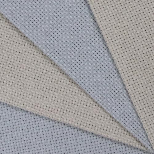 Image of KCS 4 /6 pc of 12 inch x 18 inch(30cmx45cm) 16 Count Cotton Aida Cloth Cross Stitch Fabric (4 pc,Pearl Grey+Light Grey)