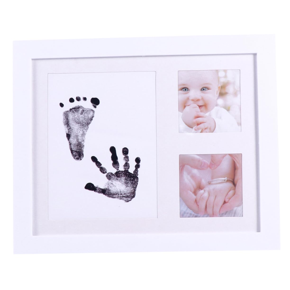 SUPVOX Baby Prints Photo Frame Hand Foot Frame Unique Creative Display Pp Plastic for Parents