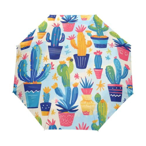 Parapluie de plage pliable cactus lumineux pour voyager l'esprit libre