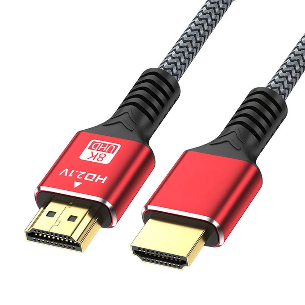 Tobo 8k hdmi cable 3 meter, 8k certified 48gbps ultra high speed hdmi 2.1 cable, hdmi earc 2.1 cable 4k/8k 60Hz HDR10+ ARC eARC DTS:X Compatible for soundbar to tv 5.1 laptop to monitor (3M RED)