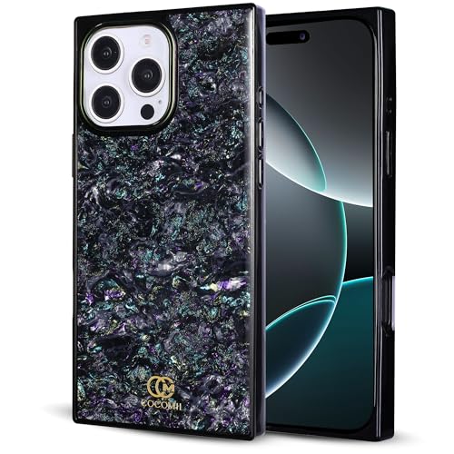 Image of COCOMII Rectangle for iPhone 16 Pro Case, Galaxy Abalone Shell
