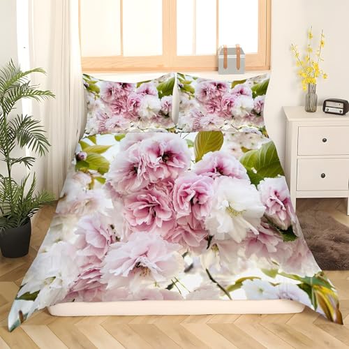Housse de Couette 220x240 Rose en Microfibre Douce avec Fermeture Éclair