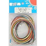 サンコー電商 UL1007 耐熱ビニル絶縁電線 黒白赤黄緑青茶橙灰紫 AWG24 2m <10色> UL1007 AWG24 10色 (2m×10色)