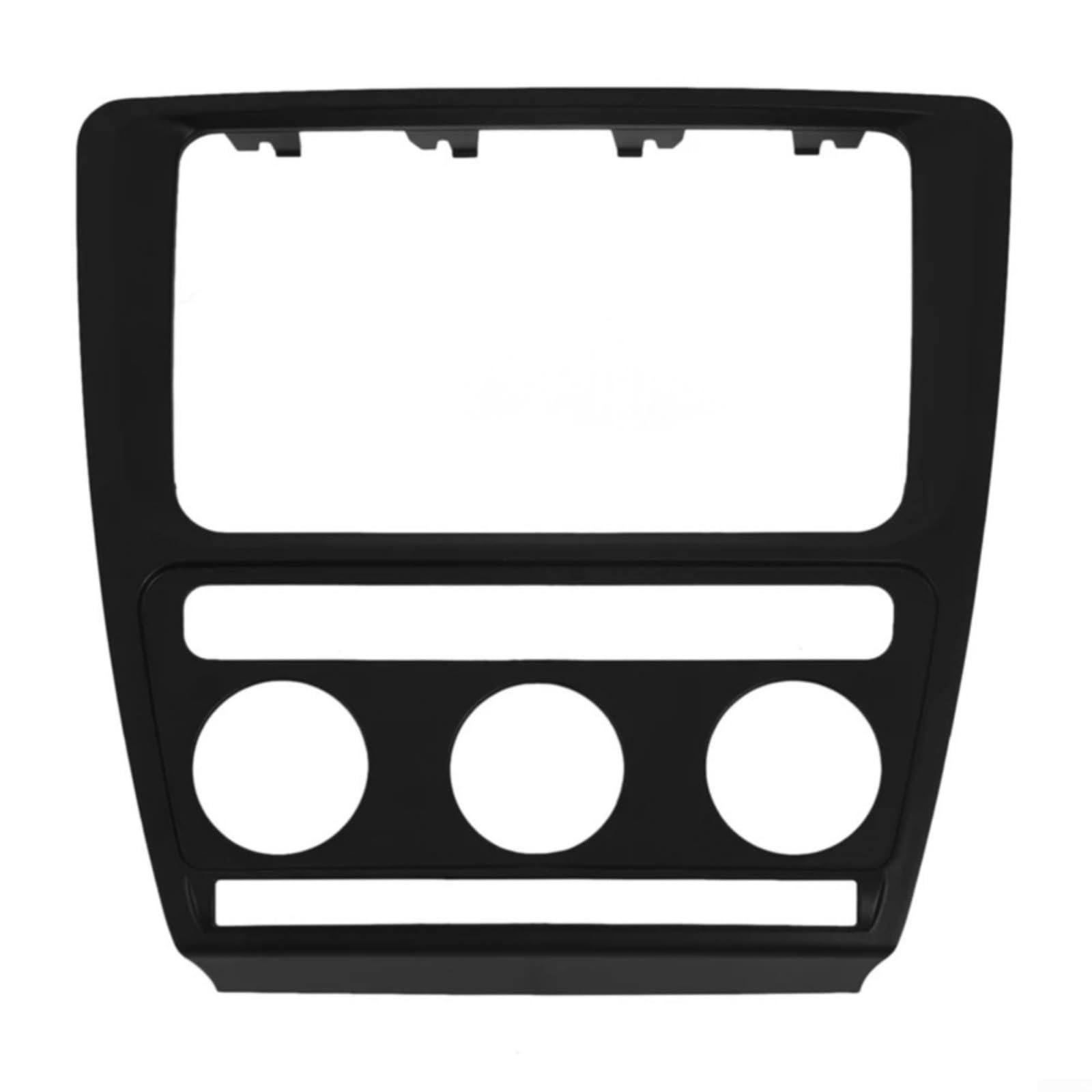 Cadre autoradio Skoda Octavia 2 DIN en ABS noir pour tableau de bord 2004-2010