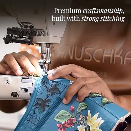 Image of Anuschka Women's Leather Key Charm - Hand-Painted Genuine Leather Charm with Keyring for Easy Attachment - K00