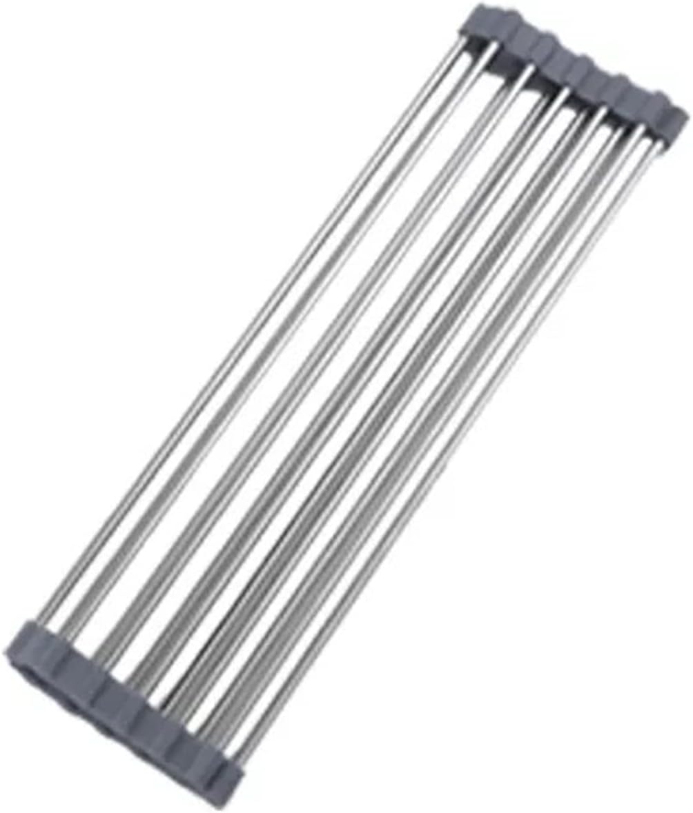 Dish rack Roll Up Dish Drying Rack Over Sink Drainer Shelf Foldable Dish Drainer Kitchen Organizer Fruit Mat Portable Storage Shelf Holder