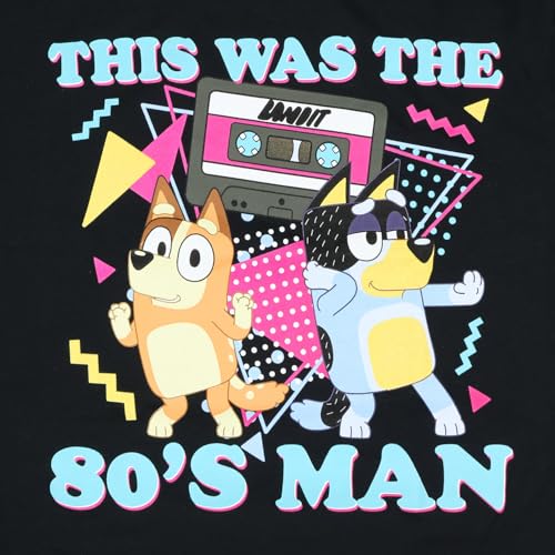Bluey Men's T-Shirt This was The 80's Man Neo-Pop Design Adult Short Sleeve Crewneck T-Shirt3