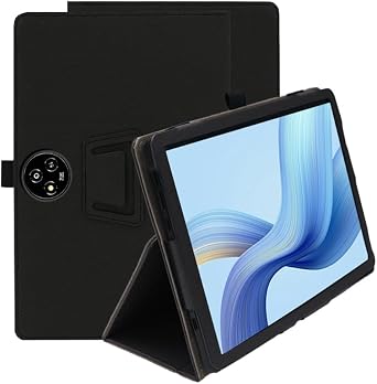 Compatible with TCL NXTPAPER 14 Pro 14-INCH Tablet case, Full Coverage Ultra Slim PU Leather Cover Case Folding Stand Cover Protective Tablet Cover with Hand Strap Magnet Black