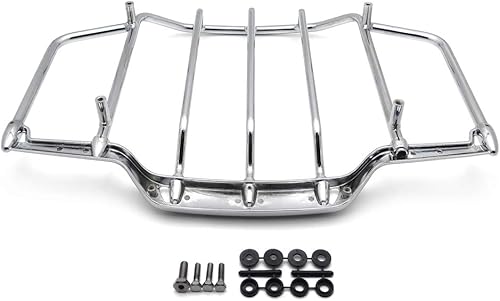 Miniatura 4 de HTTMT MT502-008-CD - Portaequipajes cromado compatible con Harley Air Wing Tour Pak Trunk Pack 1993-2013 Harley Electra Street Glide