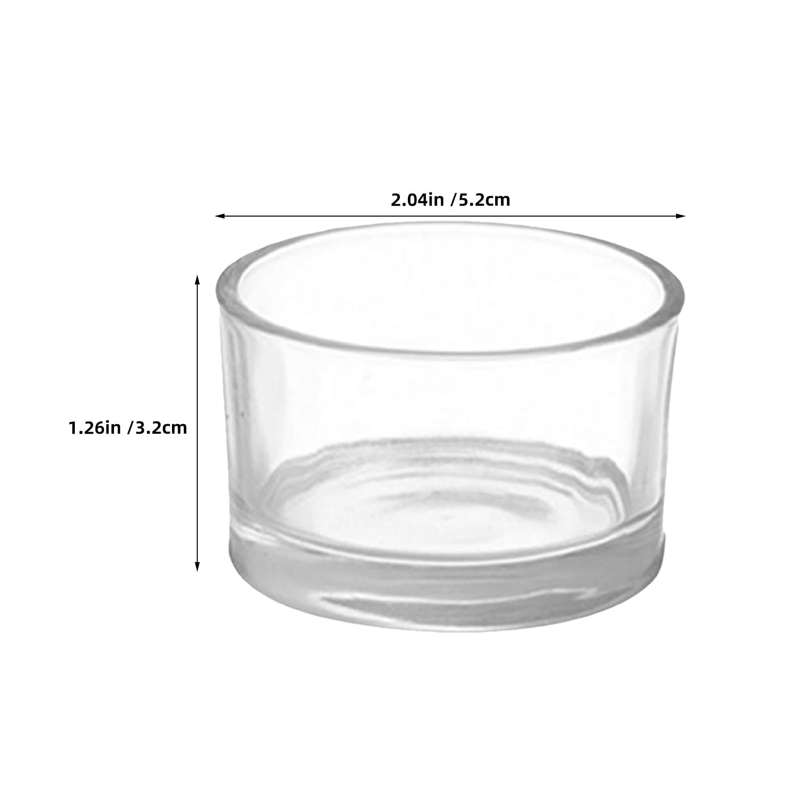 Zerodeko 24 portavelas votivas: portavelas Redondos de Vidrio para Velas pequeñas, Ideales para decoración navideña, centros de Mesa y Bodas.