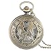OIFMKC Taschenuhr Kinder Männer Frauen Geschenk Kupfer Zwillinge Anhänger Bronze Halbe Jäger Konstellation Halskette Taschenuhr Antike Uhr