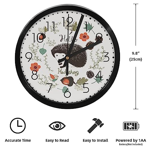 Horloge murale silencieuse hérisson résout le bruit dans le bureau et salon - 4