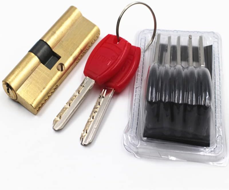 Door Barrel Lock,Cylinder Lock Door,Euro Cylinder Lock,Barrel Lock, 65 70 80 90 95 100 110mm Lock Cylinder AB Key Anti-Theft Brass Gate Door Lock Handle Bedroom Extended (Color : 90(45 45)) (Color : 7