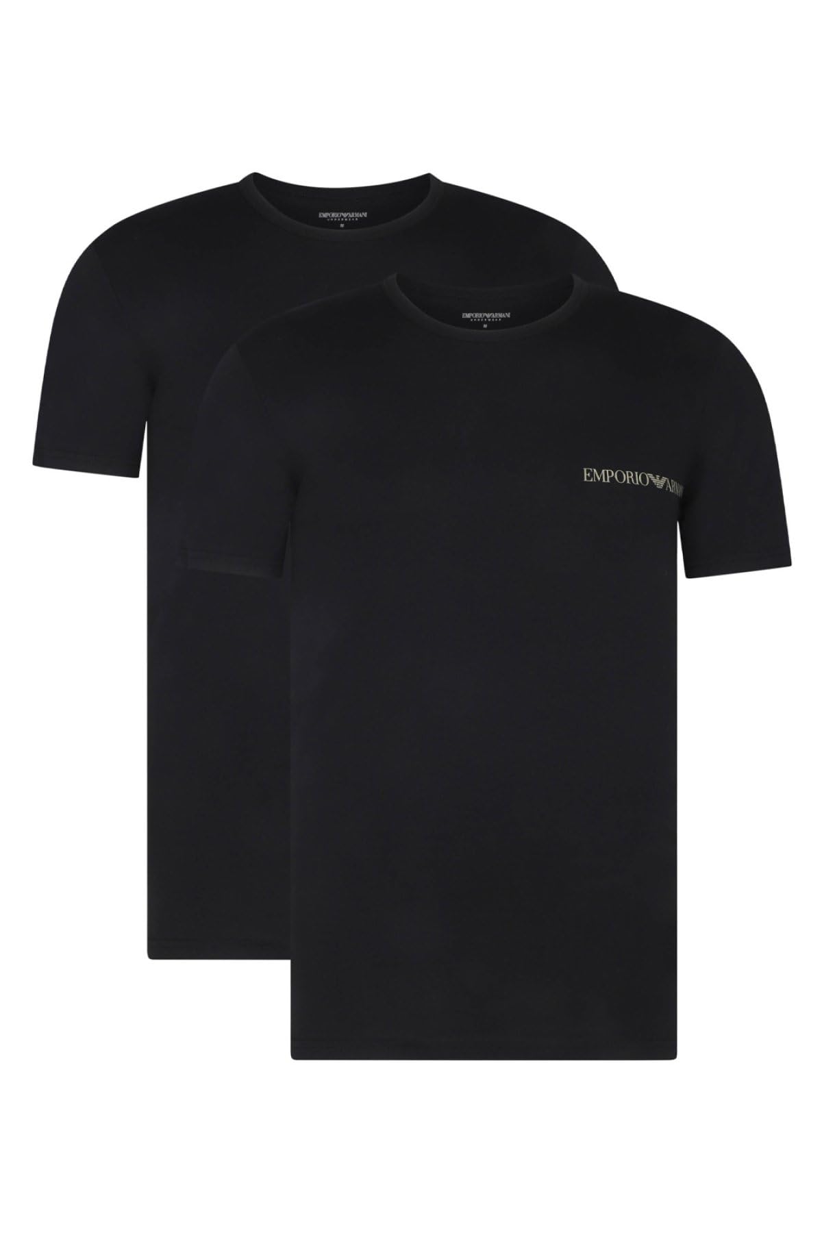 EMPORIO ARMANI Men's CORE Logoband 2-Pack T-Shirt, Black, XL
