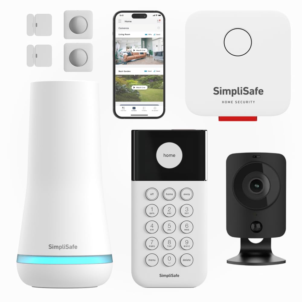 Sponsored Ad – SimpliSafe Home Security System | 8 Piece Home Alarm System with Entry & Motion Sensors, Bellbox & HD Indoor Security Camera - Optional Professional Monitoring - Compatible with Alexa