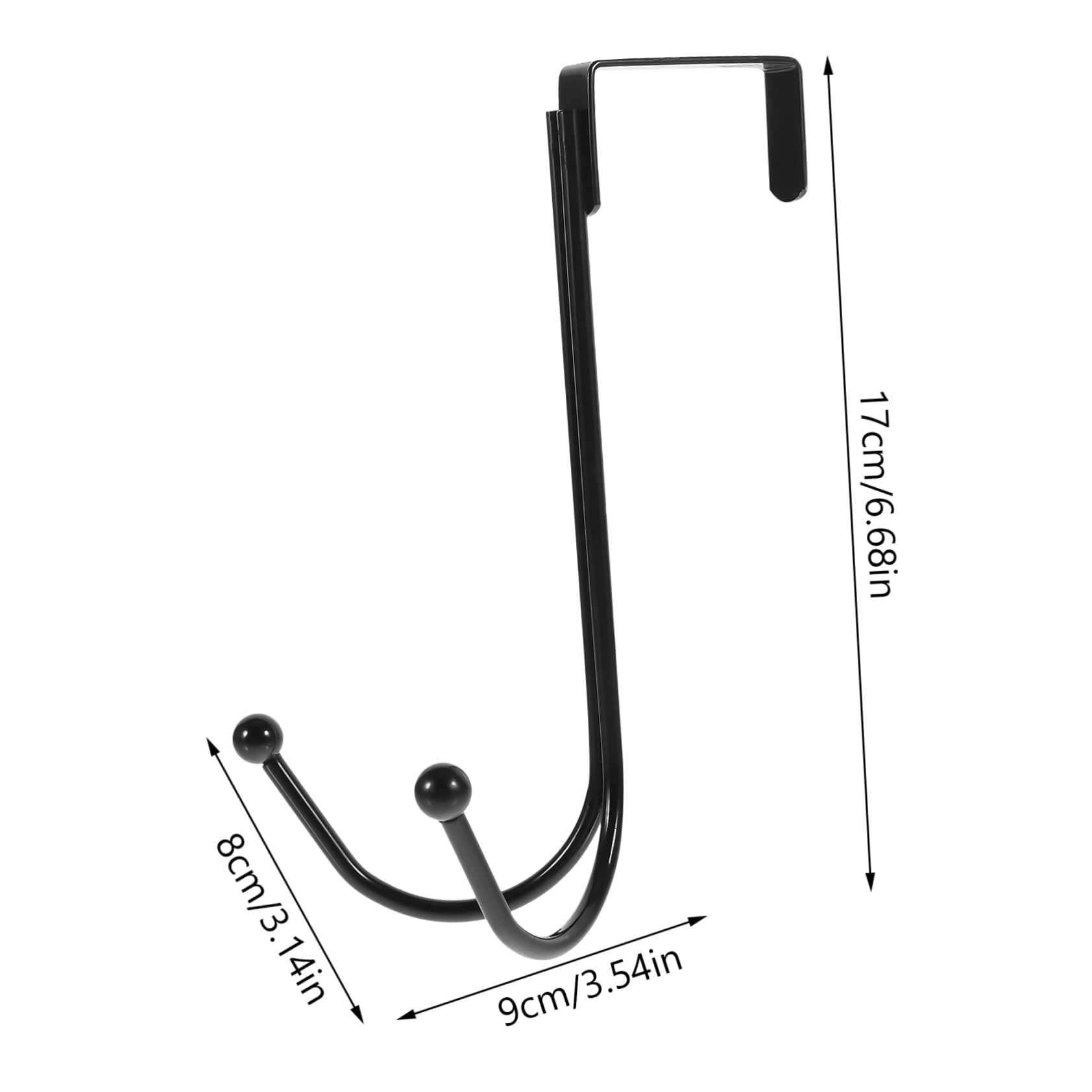 NAMOARLY Modern Door Hanger Hooks 2 Pack No-Screw Coat Hook Wall Organizer for Coats Bags