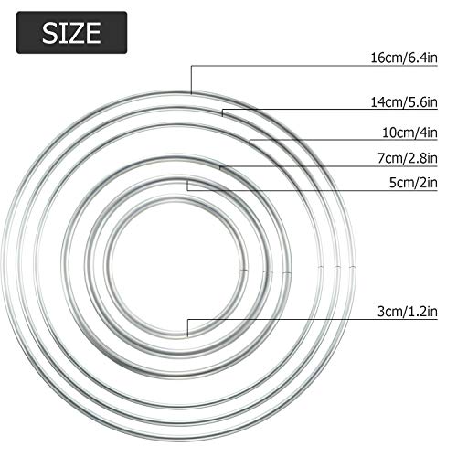 24 Pieces Metal Rings Hoops Metal Dream Catcher Rings Metal Macrame Rings Steel Craft Rings Metal Floral Hoop For Wreaths Macrame Projects(Gold, 3.5/5/ 7.5/10/ 12/16 Cm) #TOP1