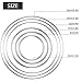 Hotop Metal Rings Hoops Metal Dream Catcher Macrame Steel Craft Rings Floral Hoop for Wreaths Macrame Projects(24 Pcs,Circle)