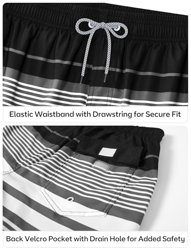 Image of APTRO Men's Swim Trunks with Compression Liner 5 Inch Bathing Suit Beach Swimsuits