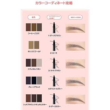 Amazon.co.jp: 両頭アイブロウペンシル、防水、長持ち、にじみ