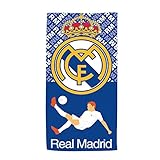 Ideal para playa y piscina ARDITEX RM13838 Toalla de Microfibra de 70x140cm de Clubs-Real Madrid CF